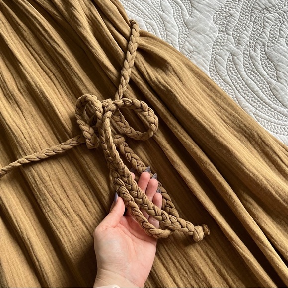 NWT - XiRENA - Aveline Cotton Tie-Waist Dress - Goldfield - Picture 7 of 11